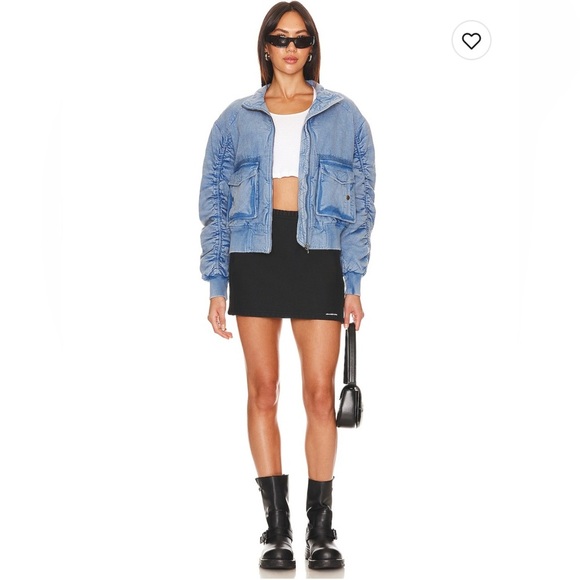 NWT We The Free Flying High Denim Bomber Jacket - Picture 5 of 5